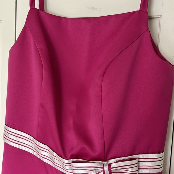 NWT David's Bridal Size 8 Satin Tea Dress - Picture 3 of 12